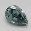 3.20 Ct. Fancy Vivid Bluish Green Pear Lab Grown Diamond