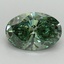 2.14 Ct. Fancy Vivid Pacific Green Oval Lab Grown Diamond
