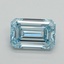 1.02 Ct. Fancy Intense Blue Emerald Lab Grown Diamond