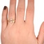 The Tavia Ring, smallzoomed in top view on a hand