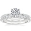 18K White Gold Dominique Diamond Ring (1/3 ct. tw.) with Delicate Gemma Diamond Ring (1/6 ct. tw.)