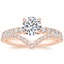 14K Rose Gold Luxe Heritage Diamond Ring (1/3 ct. tw.) with Elongated Luxe Flair Diamond Ring