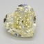 3.14 Ct. Fancy Light Yellow Heart Lab Grown Diamond