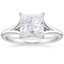18K White Gold Reverie Solitaire Ring, smalltop view