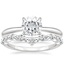 18KW Moissanite Freesia Ring with Curved Versailles Diamond Ring, smalltop view