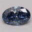 1.12 Ct. Fancy Vivid Blue Oval Lab Grown Diamond