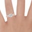 14K Rose Gold Willow Three Stone Diamond Ring (1/3 ct. tw.), smallzoomed in top view on a hand