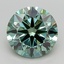 1.92 Ct. Fancy Vivid  Green Round Lab Grown Diamond