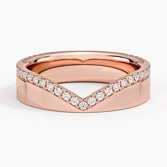 Kaia Contour Diamond Ring (1/4 ct. tw.) in 14K Rose Gold