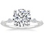 18K White Gold Aimee 1.4mm Diamond Ring, smalltop view