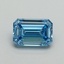 1.08 Ct. Fancy Vivid Blue Emerald Lab Grown Diamond