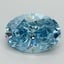 3.15 Ct. Fancy Vivid Blue Oval Lab Grown Diamond