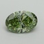 3.07 Ct. Fancy Vivid Green Oval Lab Grown Diamond