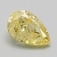 1.06 Ct. Fancy Intense Yellow Pear Lab Grown Diamond