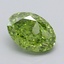 1.53 Ct. Fancy Vivid  Green Oval Lab Grown Diamond