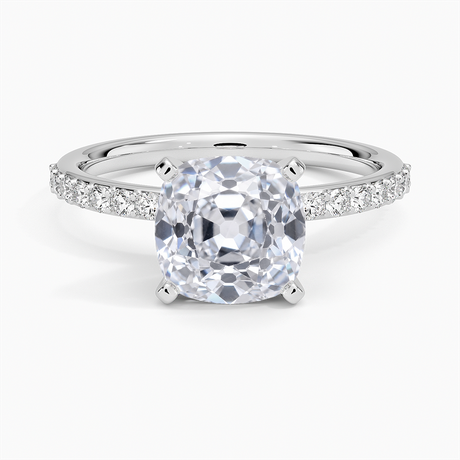 Petite Diamond Engagement Ring - Shared Prong
