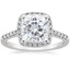 18K White Gold Odessa Halo Diamond Ring (1/5 ct. tw.), smalltop view