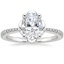 18K White Gold Clover Diamond Ring, smalltop view