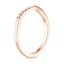 14K Rose Gold Chamise Contoured Diamond Ring, smallside view