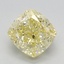 2.20 Ct. Fancy Intense Yellow Cushion Lab Grown Diamond