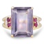 Retro Amethyst Cocktail Ring