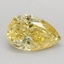 1.75 Ct. Fancy Vivid  Yellow Pear Lab Grown Diamond