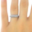 The Fern Ring, smalltop view on a hand