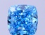 4.08 Ct. Fancy Vivid  Blue Cushion Lab Grown Diamond