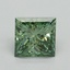 0.90 Ct. Fancy Vivid Pacific Green Princess Lab Grown Diamond