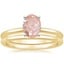 18K Yellow Gold Four-Prong Petite Comfort Fit Bridal Set