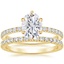 18KY Moissanite Bliss Diamond Ring (1/6 ct. tw.) with Bliss Diamond Ring (1/5 ct. tw.), smalltop view