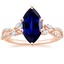 14K Rose Gold Luxe Willow Diamond Ring (1/4 ct. tw.), smalltop view