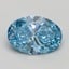 0.62 Ct. Fancy Vivid Blue Oval Lab Grown Diamond
