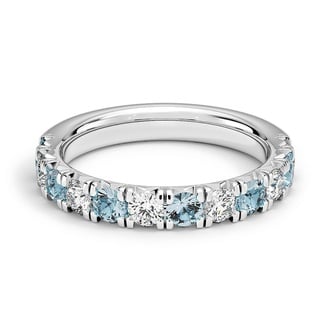 Custom Aquamarine and Diamond Ring