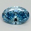 5.03 Ct. Fancy Vivid Blue Oval Lab Grown Diamond