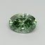 0.71 Ct. Fancy Vivid Pacific Green Oval Lab Grown Diamond