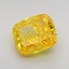 1.54 Ct. Fancy Vivid  Yellow Cushion Lab Grown Diamond