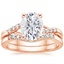 14KR Moissanite Chamise Diamond Bridal Set, smalltop view