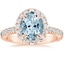 14K Rose Gold Sienna Halo Three-Quarter Coverage Diamond Ring (3/4 ct. tw.), smalltop view
