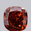 1.10 Ct. Fancy Deep  Orange Cushion Lab Grown Diamond