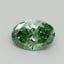 0.51 Ct. Fancy Vivid Pacific Green Oval Lab Grown Diamond