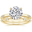 18K Yellow Gold Alula Diamond Ring with Aimee Diamond Ring