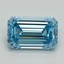 2.71 Ct. Fancy Vivid Blue Emerald Lab Grown Diamond