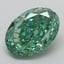 5.00 Ct. Fancy Vivid Green Oval Lab Grown Diamond