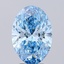 3.95 Ct. Fancy Vivid Blue Oval Lab Grown Diamond