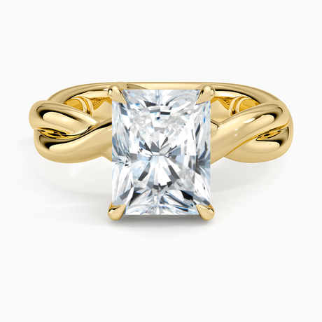18K Yellow Gold Hazel Twist Solitaire Diamond Ring