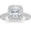 Platinum Sienna Halo Three-Quarter Coverage Diamond Ring (3/4 ct. tw.), smalltop view