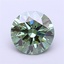 1.51 Ct. Fancy Vivid  Green Round Lab Grown Diamond