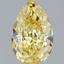 2.05 Ct. Fancy Vivid Yellow Pear Lab Grown Diamond