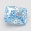 5.08 Ct. Fancy Vivid Blue Cushion Lab Grown Diamond
